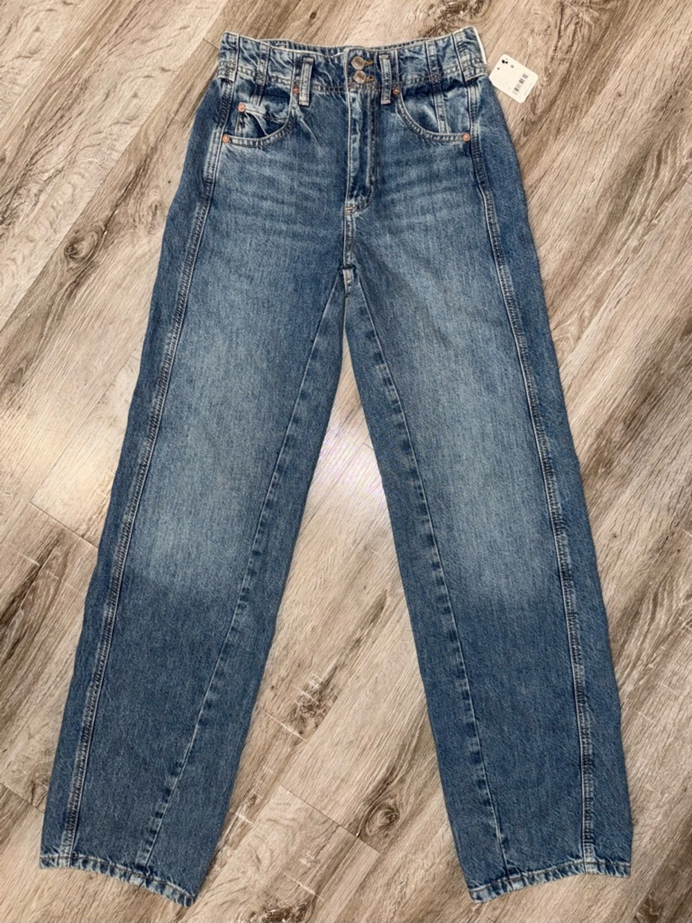 Free People We The Free Aster Straight Leg Jeans in Swarm size 25 - Picture 4 of 7